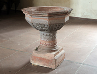 baptismal font, font, baptismal bowl